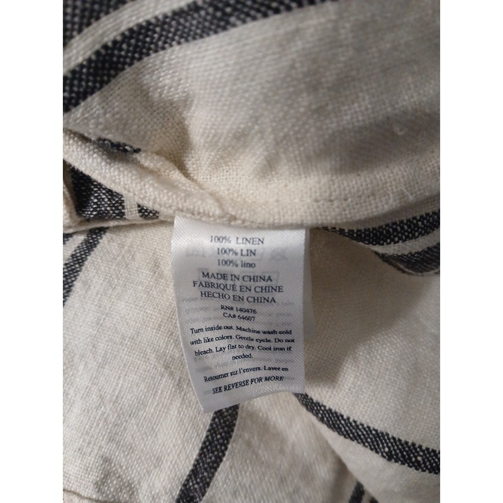 Faherty Women's Linen Shoreline Shell Top In Santa Cruz Stripe Sz L Beachy - Picture 5 of 5